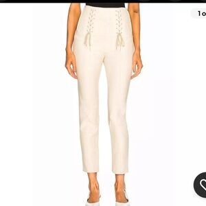 TIBI Anson Corset Front Ties High‎ Waist Ankle Pants